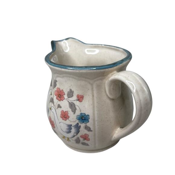 Vintage Country Classics Creamer – White Country Geese Duck Floral Pattern Japan - Picture 4 of 9